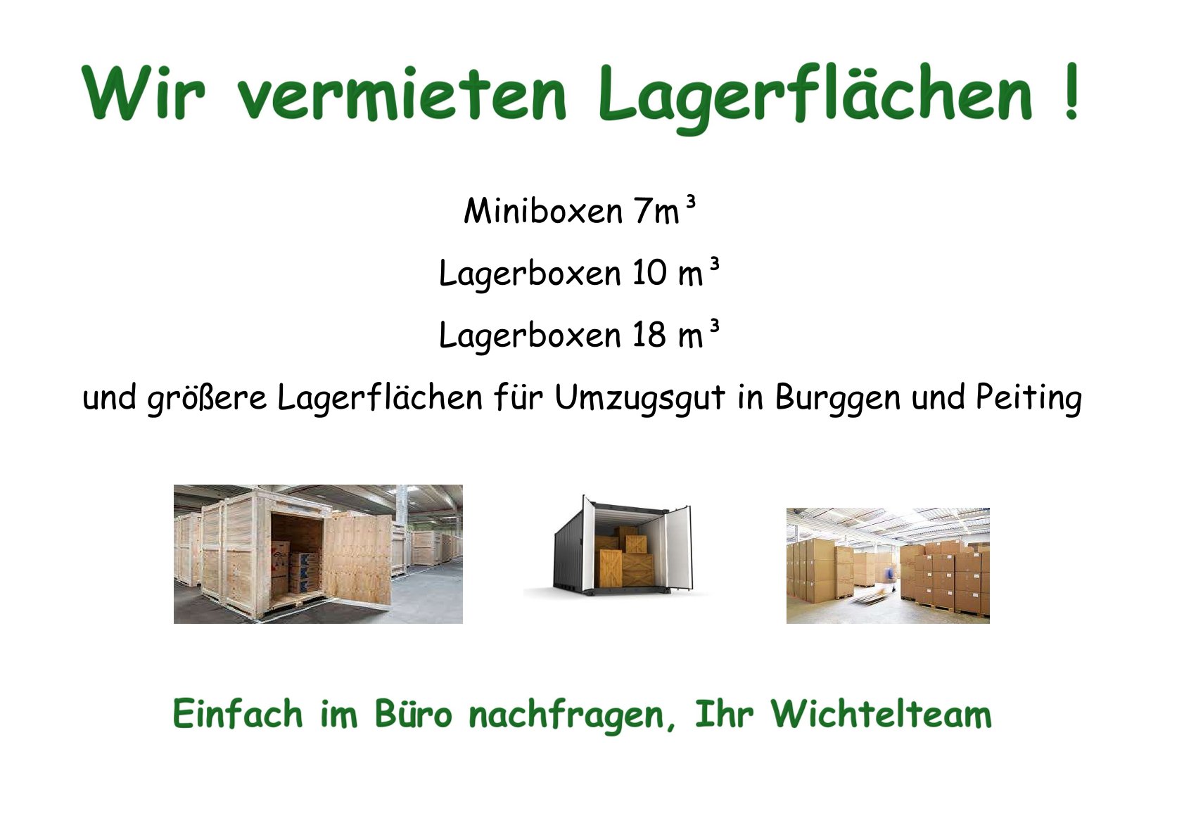 Wir vermieten Lagerflaeche